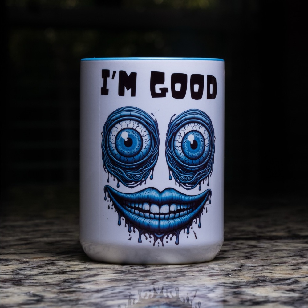 Custom Made Expressive Face Ceramic Mug (15 oz)